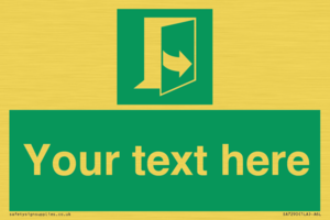 Custom sign safe condition door opens pulling left hand side